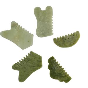 Peine Gua Sha de Obsidiana Negra y Jade Xiuyan con Dientes para Masaje Facial - Product Image 2