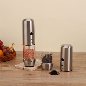 Molinillo de pimienta eléctrico Wuyi, molinillo multifuncional de cocina con botón pulsador recargable de acero inoxidable para uso doméstico - Product Image 4