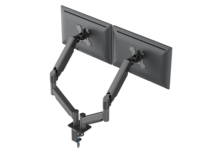 Support de bras double pour moniteur d'ordinateur, support de bureau pour écran LCD de 13 à 32 pouces