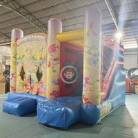 Château gonflable sur le thème de la mer avec toboggan, jeux gonflables commerciaux, château rebondissant pour les fêtes d'enfants, divertissement pour les événements