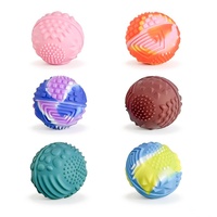 Jouet sensoriel transfrontalier le plus vendu : Balle anti-stress tactile en silicone, créative, multi-textures et élastique