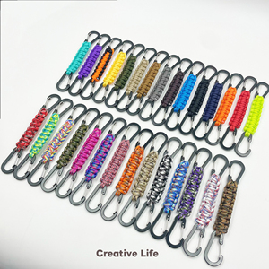 Porte-clés en paracorde avec mousqueton, anneau en D, cordon de suspension, <span class=keywords><strong>crochet</strong></span> pour poussette, pour bouteille d'eau, clés, sacs à dos, hommes, femmes - Product Image 3