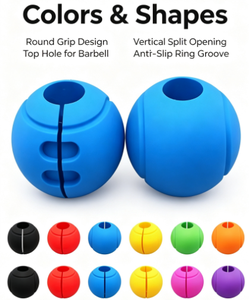 OEM <b>Silicone</b> Fat Barbell Grips Anti-slip Weightlifting Pads for Dumbbell Barbell Training Bodybuilding Fitness Accessories - Product Image 2