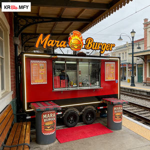 รถขายอาหารเคลื่อนที่พร้อมอุปกรณ์ครบครันสำหรับทำโดนัท รถขายกาแฟและขนมอบเชิงพาณิชย์ - Product Image 2