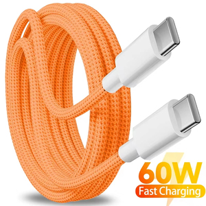 <span class=keywords><strong>C</strong></span>âble de charge rapide <span class=keywords><strong>USB</strong></span>-<span class=keywords><strong>C</strong></span> vers <span class=keywords><strong>Type</strong></span>-<span class=keywords><strong>C</strong></span> 60W tressé pour iPhone 17 16 15 Pro Max Samsung Xiaomi - Product Image 1
