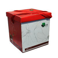 Boîte en papier rigide de luxe sur mesure, emballage en deux parties (base et couvercle) avec poignée en ruban, logo personnalisé imprimé, boîte cadeau pour aliments