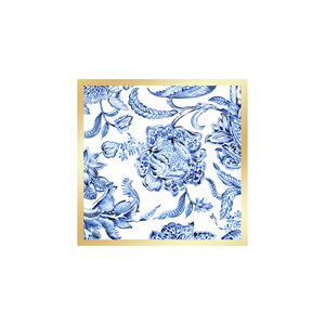 Juego de Vajilla Desechable con Diseño Floral Azul DAMAI, Platos de Papel con Estampado en Caliente, Platos de Papel Florales Azules - Product Image 5
