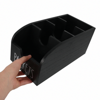Organisateur de rangement pour sachets de thé, organiseur de comptoir à 4 compartiments pour collations, support pour sachets d'épices, organisateur de sachets d'assaisonnements en bois