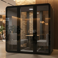 Cabina Acústica Moderna de Lujo para Reuniones, Muebles de Oficina Prefabricados, Oficina Modular Insonorizada, Edificio de Oficinas, Hotel, Escuela