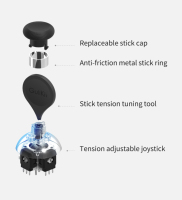 Gulikit 720 ° Joystick TMR NS55 à tension réglable pour remplacement et réparation des manettes PS4, PS5, Switch, Xbox – Sans dérive