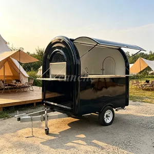 Chariot de Restauration Mobile Mini Noir pour Hamburger, Chocolat et Desserts, Idéal pour le Camping et l'Extérieur - Vente Chaude UE - Product Image 1