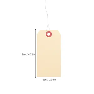 100 etiquetas de precio de Manila con ojales, etiquetas de envío en blanco, etiquetas para carpetas de archivo, productos de archivo - Product Image 6