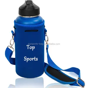 Porta Bottiglia d'Acqua Isolato in Neoprene 32 Oz/1-1,5L con <span class=keywords><strong>Tracolla</strong></span> Imbottita Regolabile per Bottiglie in Acciaio Inox/Vetro - Product Image 1