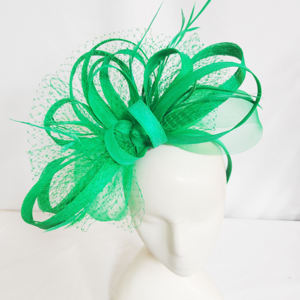 Luxe maille filet paille plume Fascinator pour mariée demoiselle d'honneur mariage invité thé fête église course jour chapeaux - Product Image 6