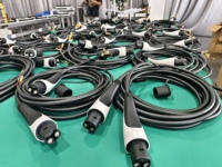 Câble de charge pour véhicule électrique Tesla Sixpence AC, niveau 2 NACS, 16,4 pieds (5 m), câble d'extension Tesla EV, prise et câble 48A pour chargeur de véhicule électrique