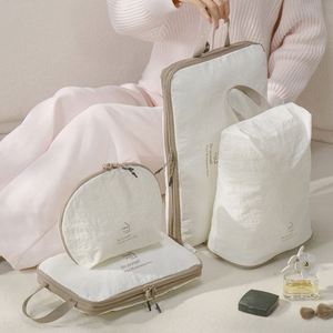 Wholesale 4pcs/set Compressible Travel Packing Organizer Carry Suitcase Bags <b>Wardrobe</b> Compressible Clothes Quilt Organizing Bag - Product Image 3