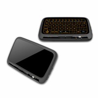 Mini Teclado Inalámbrico 2.4G con Retroiluminación y Panel Táctil de Pantalla Completa, Batería de Litio Recargable Integrada