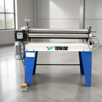 Máquina Eléctrica Asimétrica de Tres Rodillos para Doblar Chapas Metálicas, Máquina de Laminación de Acero Accionada por Motor, Rodillo de Doblado 2*1300