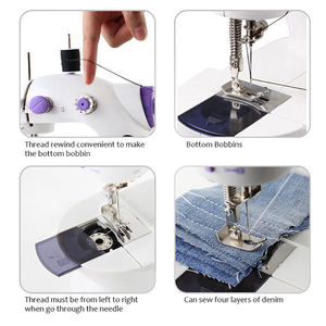202 Household Professional Mini Portable Sewing <strong>Machine</strong> Zigzag Domestic Overlock Leather Electric Sewing <strong>Machine</strong> for Clothes - Product Image 4