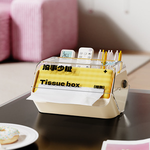 Tissue Box Large Capacity Multi-Purpose Desktop Storage For Bedroom Living Room Kitchen Bathroom White Red Black - Product Image 4