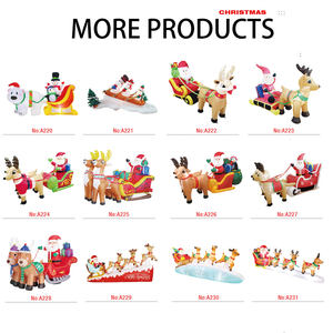 Novedad: Decoración Navideña Inflable para Exteriores de 8 Pies, Tamaño Personalizable para Regalos, Oso Polar con Papá Noel - Product Image 3