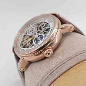 Orologio da Polso Meccanico di Alta Gamma per Uomo, Design Scheletrato, Cassa in Acciaio Inossidabile, Fasi Lunari, Numeri <span class=keywords><strong>Romani</strong></span> - Product Image 4