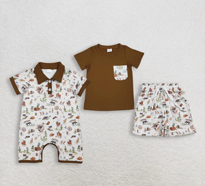 Conjunto de Ropa Vaquera para Bebés Niños, Estilo Rodeo, con Bolsillos, Pantalones Cortos - Product Image 4