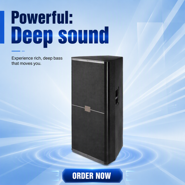 Dual 15-Inch Passive PA Speaker 1200W RMS with 4\" LF Voice Coils & 3\" HF Driver for Live Sound-SRX725