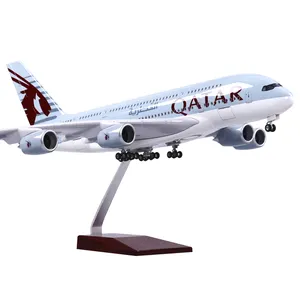 Factory Outlet 46cm in lega modello aereo Qatar vie 380 in pressofuso giocattolo modello di aeroplano giocattolo per articoli da regalo idee regalo