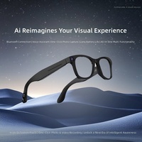 Lunettes de soleil intelligentes multifonctionnelles Wisteria 8MP avec caméra, impression UV, matériau PVC moderne, traduction IA, appel Bluetooth, vidéo, cadeau