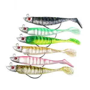 Fish-type Jig Soft Fishing Lure Fish Lures with Hook Fishing Accessories pesca weedless minnow lure