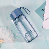 Regalos de Navidad, botella de agua de plástico personalizada de 380Ml, Mini botella de agua portátil bonita a prueba de fugas de pequeña capacidad