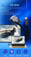 Sampel Gratis Logo Kustom HD ke DVI 24+1 Adapter 1.5M 1080p Konverter hd ke Kabel Dvi untuk Komputer TV