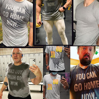 T-shirts de sport d'entraînement de gym avec impression sérigraphique de logo personnalisé, message caché, couleur unie, coton, t-shirt pour homme activé par la transpiration