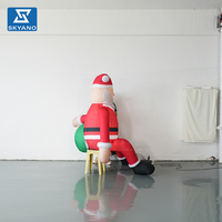 Modelo Inflable Personalizado de Santa Claus para Decoración Navideña en Exteriores