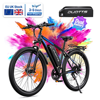 Livraison gratuite depuis l'entrepôt UE, Duotts C29 L, vélo électrique à double batterie 48V 15Ah, longue portée, vélo de ville, vélo électrique avec commande par application