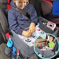 Plateau de Voyage de Luxe Haute Qualité pour Enfants, Organisateur de Siège Arrière de Voiture Couleur Personnalisée en Polyester Écologique, Marque Personnalisée Chine