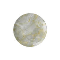 Gris et jaune marbre Simulation hôtel de luxe Restaurant mariage état Banquet événement rose palmier vente en gros 8 pouces assiette à dessert
