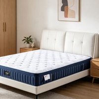 Matelas à ressorts ensachés de qualité hôtelière, double face, avec couche de mousse à mémoire de forme, enroulable et compressé sous vide