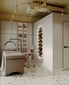Fauteuil de Salon de Coiffure de Luxe au Design Moderne Personnalisé, Équipement de Salon de Coiffure, Miroir de Beauté, Lit de Lavage et Shampoing pour la Décoration de Magasin - Product Image 2