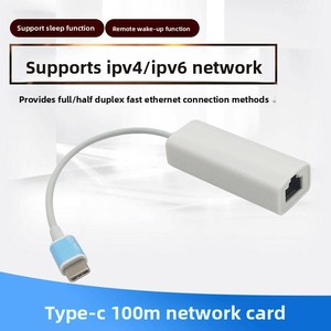10/100Mbps USB2.0 Có Dây Card Mạng Loại C RJ-45 Phổ Thông Minh Tự Động Nhận Dạng Bên Ngoài Ethernet Máy Tính Xách Tay Cổ - Product Image 3