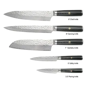 Chuyên nghiệp Damascus 7 inch đầu bếp dao 67-Layer handmade Damascus đầu bếp dao Nhật Bản VG10 siêu lõi thép tốt nhất cho nhà bếp - Product Image 2