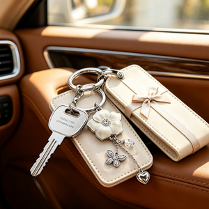 Porte-clés personnalisé gravé en forme de cœur, en alliage de zinc, avec papillon, fleur et cristal, breloque de sac pour femme, <span class=keywords><strong>cadeau</strong></span> de mariage ou de Saint-Valentin - Product Image 6