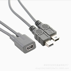 สายอะแดปเตอร์ USB 2.0 A ตัวผู้ เป็น Mini USB 5 ขา ตัวเมีย สำหรับเครื่องเล่น MP3 MP4 สายชาร์จข้อมูล ตัวนำทองแดงแท้ หุ้มด้วย PVC - Product Image 3
