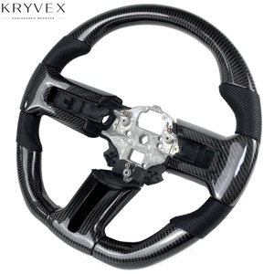 Volante Deportivo Kryvex para <span class=keywords><strong>Mustang</strong></span> 2008-2013 con Materiales Personalizados de Fibra de Carbono y Cuero - Product Image 4