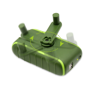 Banco de Energía Solar Portátil con Manivela, Doble Salida USB, Luz LED, 6000mAh, Cargador de Polímero de Litio, Uso en Exteriores, Resistente al Agua - Product Image 6