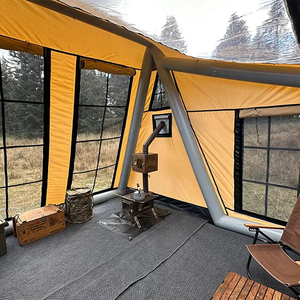 Tente de <span class=keywords><strong>camping</strong></span> gonflable pour 4 personnes - Abri léger en tissu Oxford résistant au vent pour la randonnée - Product Image 5