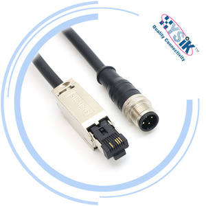 M12 Ağ Kablosu D Kodlu 4 Pin Konnektörlü Endüstriyel Ethernet Kablosu - Product Image 3