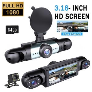 <span class=keywords><strong>Cam</strong></span>éra embarquée X6 à 4 objectifs et enregistreur vidéo 1080P HD Couverture complète avant/arrière/gauche/droite avec image de recul DVR de voiture Garantie 1 an - Product Image 1