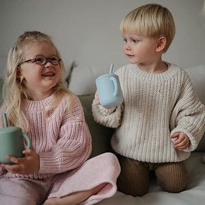 Baby Toddler Cup 100% Silicone Training Sippy Cup con cannuccia Safety non Spill Baby Drinking Cup per bambino <span class=keywords><strong>6</strong></span> + <span class=keywords><strong>mesi</strong></span> - Product Image 6